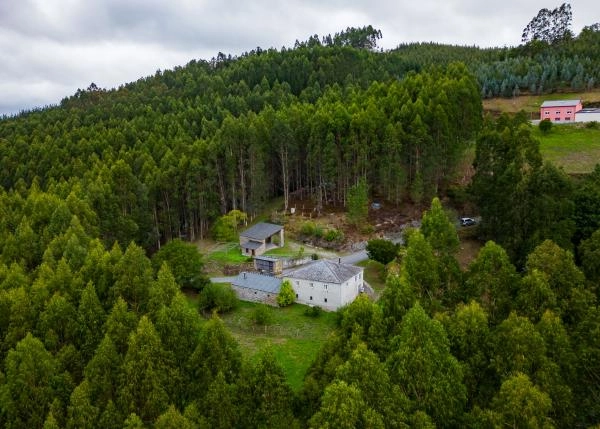 Galicia, Lugo, Pontenova, country house, arial view 5