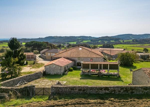 Galicia, Lugo, Chantada, rural tourism, exterior, vista area 3