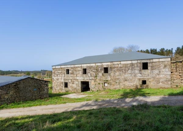 Galicia, Lugo, A Campiña, casa de campo, vista de lado