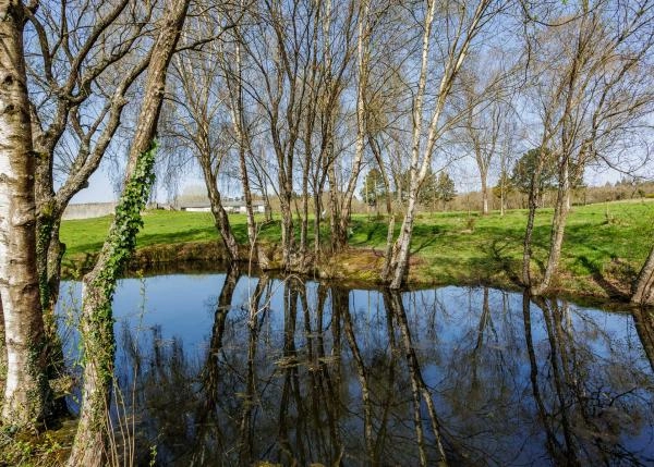 Galicia, Lugo, A Campiña, casa de campo laguna 1