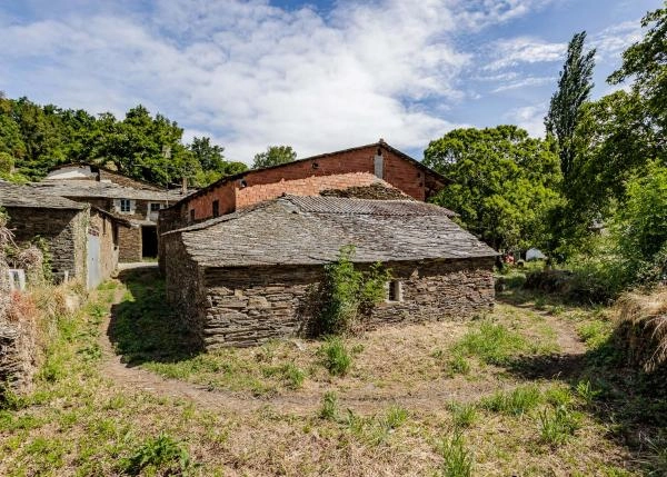 Galicia, Lugo, Samos, vista de calle