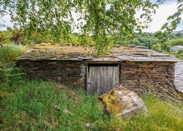Galicia, Lugo, Samos, alpendre
